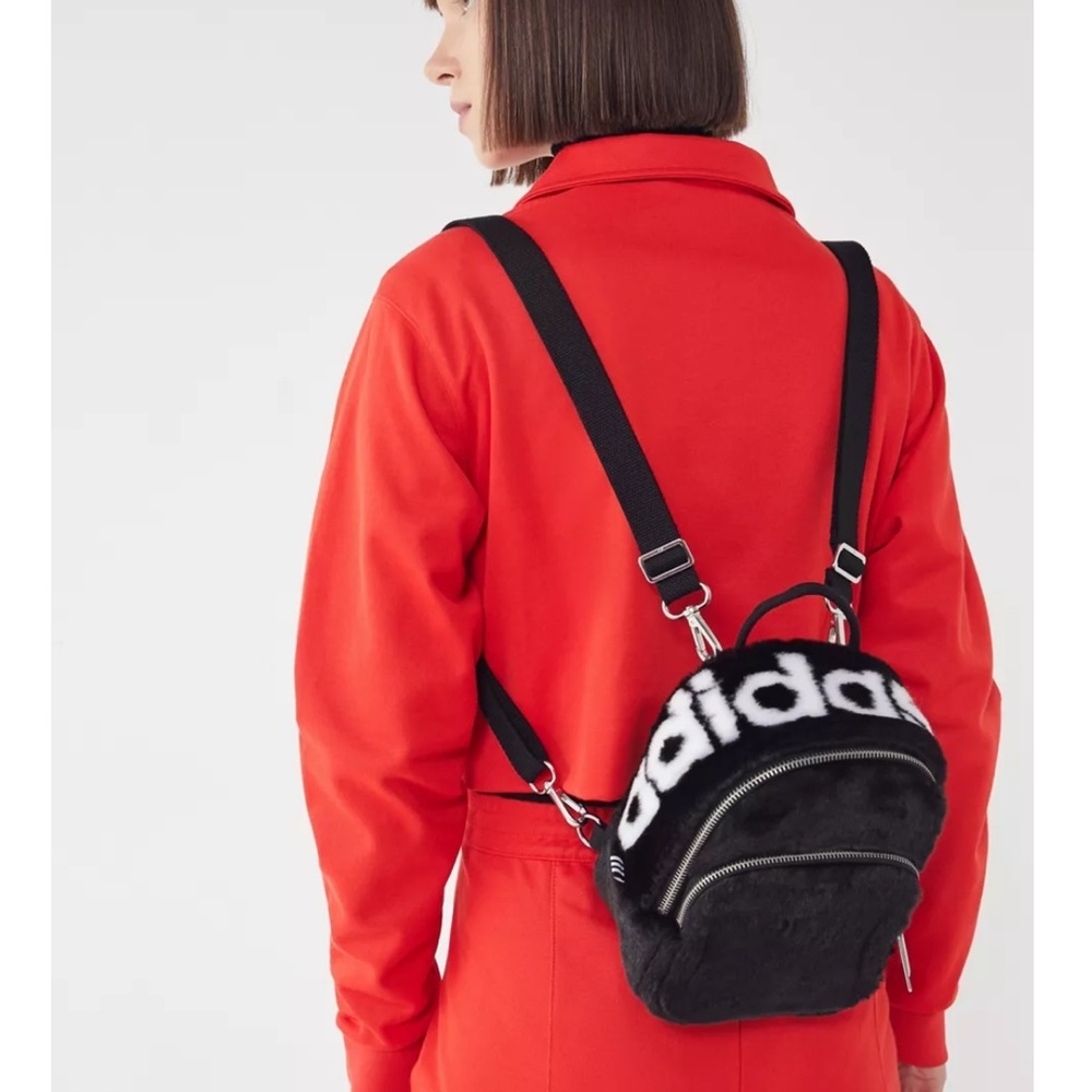 ADIDAS mini faux fur backpack